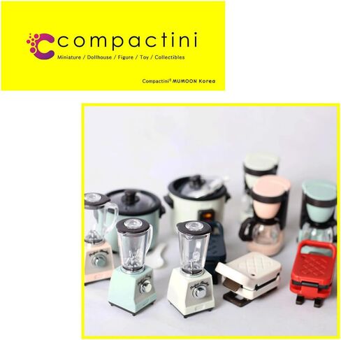 Miniature Set 1:12 Scale Models Dollhouse Accessory Coffee Pots Blenders Oven Rice Cooker Waffle Machine Miniature Dollhouse Kitchen Accessories (Coffee Machine(Mint)) in Saudi Arabia