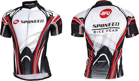 sponeed Men Bicycle Jersey Full Zipper Biking Shirt Cycling Tops Breathable in Kuwait