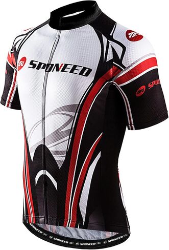 sponeed Men Bicycle Jersey Full Zipper Biking Shirt Cycling Tops Breathable in Kuwait