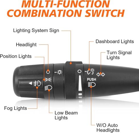 CBS2293 Windshield Wiper Switch Turn Signal Switch Control Replaces Fits for Ford F150 2015-2020, F250 F350 F450 Super Duty 2017-2020, Wind Shield Wiper Multifunction Switch, OE# FL3Z13K359AA in Kuwait