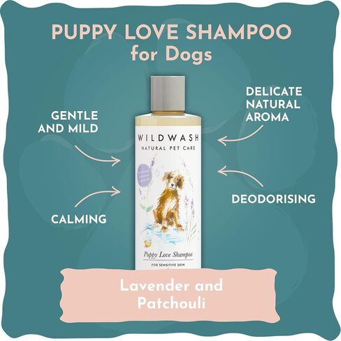PET Puppy Love Shampoo with Lavender and Patchouli - Made in UK Natural Pet Care by Andrew Cooper- 8.5 Fl. Oz. in Saudi Arabia