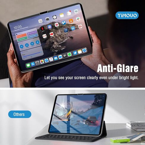 مجموعة واحدة من واقي شاشة الخصوصية المغناطيسي من TiMOVO لجهاز iPad Air 11 بوصة M2 2024 (A2902 A2903 A2904)، زجاج مقسى مضاد للتجسس، قابل للإزالة، صلابة 9H، غير لامع in Saudi Arabia