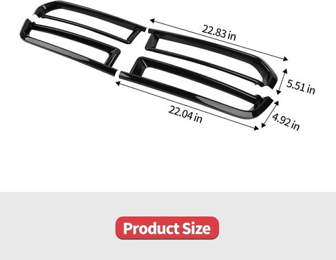 Compatible with Dodge Durango 2011-2020, 4PCS Front Grill Cover Grille Overlay Trim (Carbon Fiber) in Saudi Arabia