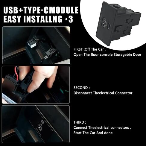 وحدة USB Carplay، وحدة ترقية واجهة USB من النوع C + متوافقة مع Ford Lincoln SYNC 3 الإصدار 3.4 تدعم الشحن السريع Apple Carplay Android، تحل محل HC3Z-19A387-B in Saudi Arabia