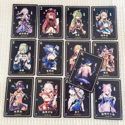 بطاقات Genshin Impact بطاقات Genshin Impact Poker، مجموعة بطاقات ألعاب الطاولة هدية لمحبي ألعاب Genshin in Kuwait