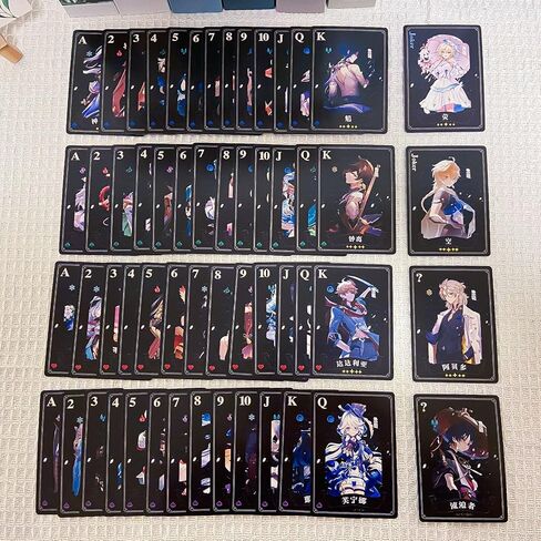 بطاقات Genshin Impact بطاقات Genshin Impact Poker، مجموعة بطاقات ألعاب الطاولة هدية لمحبي ألعاب Genshin in Kuwait