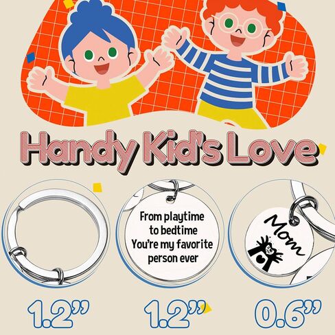 Mothers Day Gifts for Mom from Daughter - Mom Keychain from Son - From Playtime To Bedtime You're My Favorite Person Ever, Best Mom Ever Mom Gifts for Her Day Birthday Christmas from Children Kids in Saudi Arabia