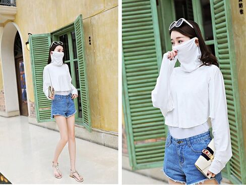 MioCloth Cooler Arm Sleeve Face Anti-UV Cooling Shawl لركوب الخيل والقيادة على الشاطئ in Kuwait