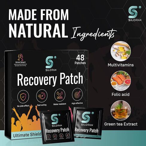Premium Recovery Patch (48 Days Supply) - After Alcohol Relief, Smart Redee Patch, Alcohol Flush Patch, Rescue Patch, Drinking Patches, Alcohol Patch, Release Energy Drink, Party Patch in Saudi Arabia