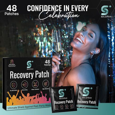 Premium Recovery Patch (48 Days Supply) - After Alcohol Relief, Smart Redee Patch, Alcohol Flush Patch, Rescue Patch, Drinking Patches, Alcohol Patch, Release Energy Drink, Party Patch in Saudi Arabia