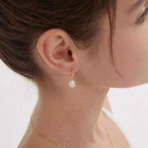 Pearl Earrings for Women Dainty Gold Pearl Drop Dangle Earrings Hypoallergenic Pearl stud Earrings Wedding Jewelry Gift for Women in Kuwait