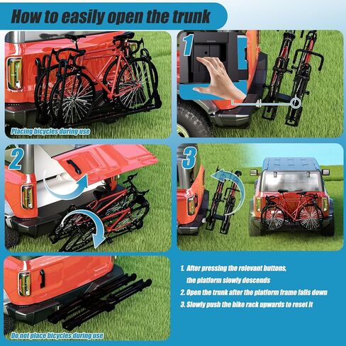حامل الدراجة، وصلة ربط حامل الدراجة، حامل حامل الدراجة على شكل منصة 2 حامل للدراجة، مقاومة قوية للصدمات وليس من السهل هزها، مناسب لجميع الموديلات بفتحة مربعة مقاس 5 سم in Kuwait