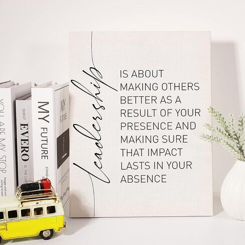Leadership Quote Canvas Wall Art Motivational Leadership Canvas Print Painting Office Home Wall Decor Framed Leader Teacher Boss Gift 12x15 Inches （Black） in Saudi Arabia