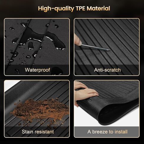 Tesla Model 3 Floor Mats Full Set, All Weather Floor mats for Tesla Model 3 2023 2022 2021, 3D TPE Anti-Slip Waterproof Floor Mat Cargo Liner Trunk Mat for Tesla Accessories, 6 PCS, Black in Saudi Arabia