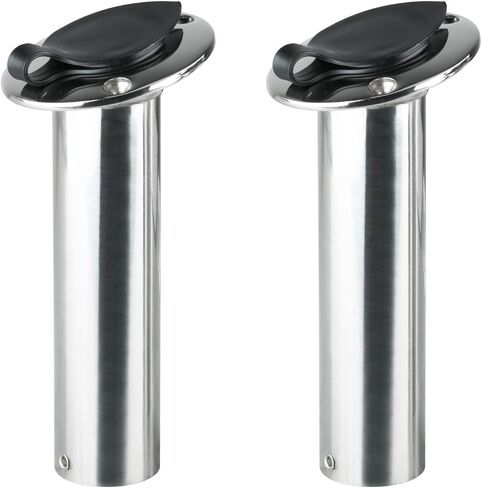 Amarine Made 2-Pack 15 درجة من الفولاذ المقاوم للصدأ حامل قضيب مقاوم لأشعة الشمس شديد التحمل مع غطاء وبطانة PVC سوداء in Saudi Arabia