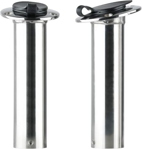Amarine Made 2-Pack 15 درجة من الفولاذ المقاوم للصدأ حامل قضيب مقاوم لأشعة الشمس شديد التحمل مع غطاء وبطانة PVC سوداء in Saudi Arabia