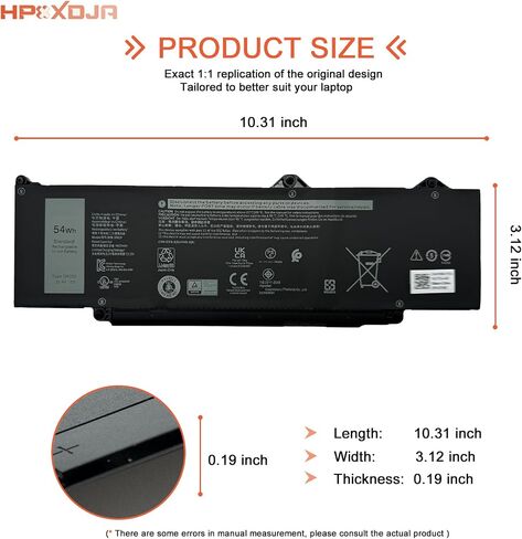 DR02P بطارية كمبيوتر محمول بديلة لـ Dell Latitude 5440 Latitude 5540 Precision 3480 Precision3580 Series 2X1V9 02X1V9 803W6 0803W6 in Saudi Arabia