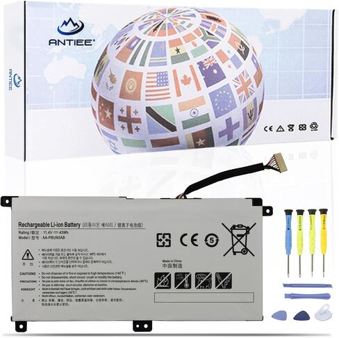 بطارية الجهاز اللوحي AA-PBUN3AB AA-PBUN3QB لأجهزة سامسونج نوت بوك 5 NP300E5K NP530E5M NP550XTA NP730QAA NP740U3L NP740U5L NP740U3M NP740U5M NP800G5M 300E5K 300E4M 500R5M 550XAA 8 500GM 810G5M سلسلة 11.4 فولت 43 وات في الساعة in Saudi Arabia