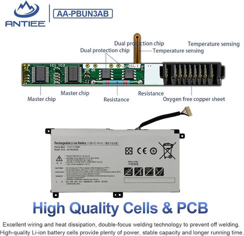 بطارية الجهاز اللوحي AA-PBUN3AB AA-PBUN3QB لأجهزة سامسونج نوت بوك 5 NP300E5K NP530E5M NP550XTA NP730QAA NP740U3L NP740U5L NP740U3M NP740U5M NP800G5M 300E5K 300E4M 500R5M 550XAA 8 500GM 810G5M سلسلة 11.4 فولت 43 وات في الساعة in Saudi Arabia