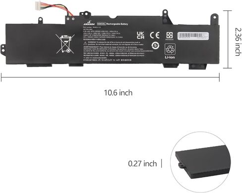 Amanda SS03XL 933321-855 Battery for HP EliteBook 840 G5 G6 EliteBook 730 735 740 745 830 836 846 G5 EliteBook 735 745 830 840 G6 Zbook 14U G6 Series HSN-I12C HSTNN in Saudi Arabia