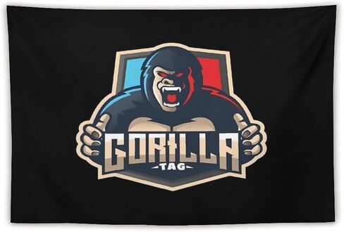 Dazkqbl Gorilla Tag Pfp Maker Gorilla Logo VR مضحك غاضب الأزرق الغوريلا نسيج ملصق فني خلفية الجدار شنقا ديكورات المنزل غرفة النوم غرفة المعيشة كلية النوم ديكور 40 بوصة * 60 بوصة in Kuwait