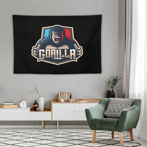 Dazkqbl Gorilla Tag Pfp Maker Gorilla Logo VR مضحك غاضب الأزرق الغوريلا نسيج ملصق فني خلفية الجدار شنقا ديكورات المنزل غرفة النوم غرفة المعيشة كلية النوم ديكور 40 بوصة * 60 بوصة in Kuwait