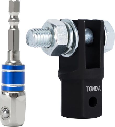 محول مقبس مقص TONDA مع محول مقبس الصدمات، محول مثقاب جاك المقطورة لمثاقب تأثير 1/2 بوصة أو مفتاح ربط 13/16 بوصة، سهل الرفع، أسود in Kuwait