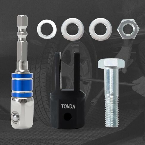 محول مقبس مقص TONDA مع محول مقبس الصدمات، محول مثقاب جاك المقطورة لمثاقب تأثير 1/2 بوصة أو مفتاح ربط 13/16 بوصة، سهل الرفع، أسود in Kuwait