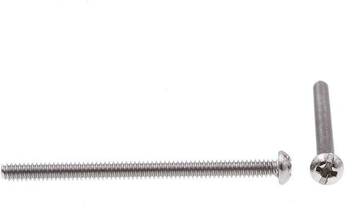 برغي آلة Prime-Line 9003381، رأس مستدير، مجموعة مشقوقة/فيليبس، #6-32 × 2 بوصة، فولاذ مقاوم للصدأ درجة 18-8، عبوة من 100 قطعة in Saudi Arabia