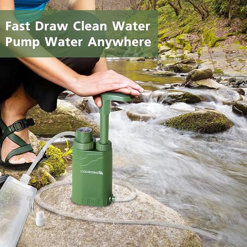 Water Filter Straw, Personal Water Purifier Portable Emergency Preparedness Survival Gear Water Solutions Tactical Gear for Hiking Camping Travel Hunting Accessories Backpacking in Saudi Arabia
