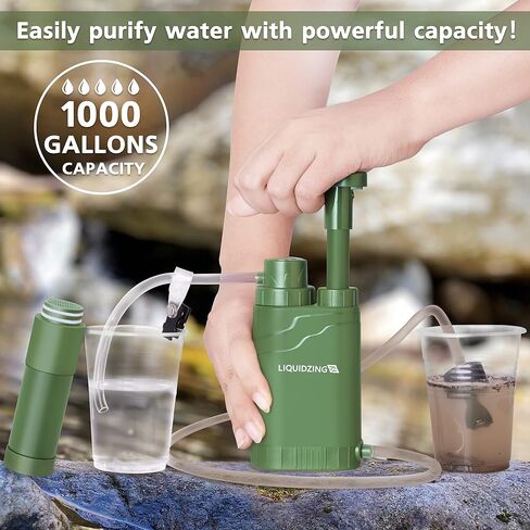 Water Filter Straw, Personal Water Purifier Portable Emergency Preparedness Survival Gear Water Solutions Tactical Gear for Hiking Camping Travel Hunting Accessories Backpacking in Saudi Arabia