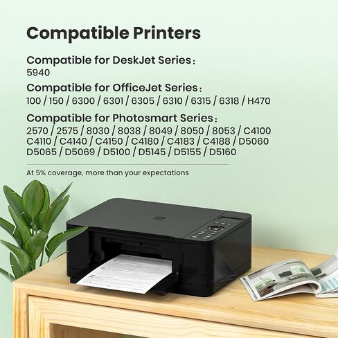 98/95 Ink Cartridges Combo Pack Compatible Replacement for HP Ink 95 98 for Officejet 100 150 H470 6310 PhotoSmart C4180 C4580 C4150 2575 8050 Deskjet 5940 (Black, Tri-Color,2 Pack) in Saudi Arabia