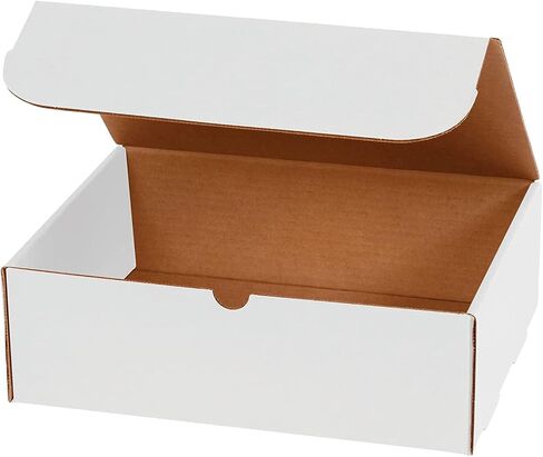 صناديق شحن متوسطة الحجم من BOX USA مقاس 12.125 بوصة طول × 9.25 بوصة عرض × 4 بوصة ارتفاع، 100 عبوة | صندوق من الورق المقوى المموج قابل للطي مقاوم للسحق للشحن والتعبئة والنقل والتخزين in Kuwait