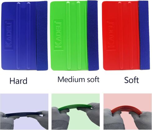 مجموعة ممسحة اللباد المكونة من 3 قطع، 3 ألوان من صلابة مختلفة يمكن استخدام ممسحة اللباد لوضع الملصقات، وتلوين النوافذ، وتغليف الفينيل in Kuwait