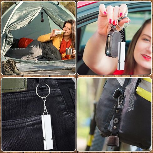 Hotop Bear Bell with Whistle Set 10 Loud Bear Bell with Magnetic Silencer 10 Emergency Whistle Bear Protection Product Survival Outdoor Hiking Camping Fishing Climbing Self Defense in Saudi Arabia