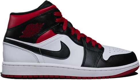 Nike Air Jordan 1 Mid Men's Shoes White/Gym Red-Black DQ8426-106 7 in Saudi Arabia