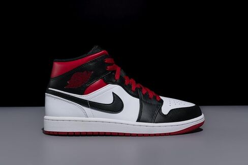 Nike Air Jordan 1 Mid Men's Shoes White/Gym Red-Black DQ8426-106 7 in Saudi Arabia