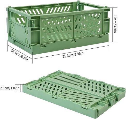 3 قطع من صناديق الباستيل للتخزين، وسلال بلاستيكية للتنظيم، وتكديس سلال تخزين قابلة للطي، ومنظم لغرف النوم والحمام والمكتب ورف درج سطح المكتب - 9.96 × 6.5 × 3.9 بوصة in Kuwait