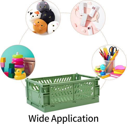 3 قطع من صناديق الباستيل للتخزين، وسلال بلاستيكية للتنظيم، وتكديس سلال تخزين قابلة للطي، ومنظم لغرف النوم والحمام والمكتب ورف درج سطح المكتب - 9.96 × 6.5 × 3.9 بوصة in Kuwait