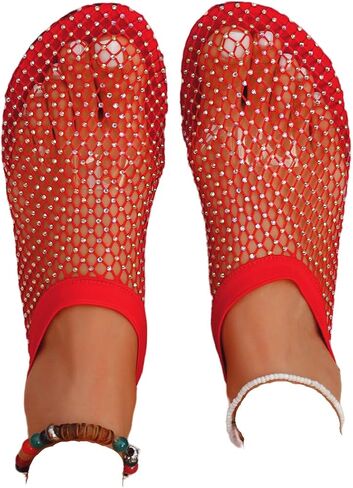Mesh Flats for Women Ultra Comfortable Shiny Gem Mesh Flats Shiny Stylish Flats Sparkle Shoes Sandals in Saudi Arabia