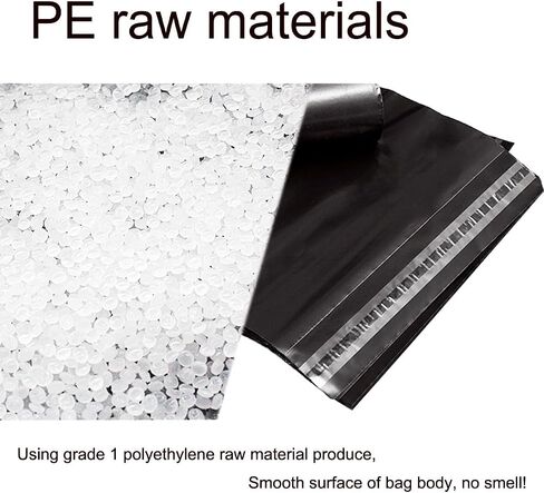 Poly Mailers 7.8x13.8 Inch Black Shipping Bags Thick Mailing Envelopes Self Sealing Adhesive Waterproof and Tear-resistant Postal Mailing Bags, for clothing, books, black 100pcs in Saudi Arabia