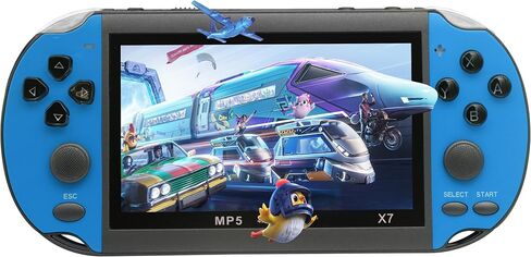 Handheld Game Consoles Double Rocker 8GB 4.3 Inch Screen 1000 Classic Game, Support Video & Music Playing, Built-in 3 Million megapixel Camera Birthday and New Year’s Best Gift for Kids (Blue) in Kuwait