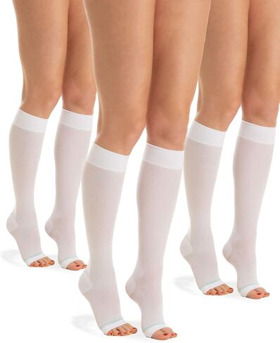 RELAXSAN Antiembolism M0350A Open-toe anti-embolism knee high socks - 18 mmHg, 100% Made in Italy in Saudi Arabia