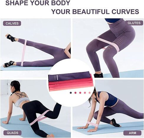 Zugoulook 18Pcs Resistance Bands Set for Women, 5 Stackable Exercise with Handles, Loop Bands, Jump Rope, Figure 8 Band, Ideal Home, Gym Fitness, Yoga, Full Body Workout in Saudi Arabia