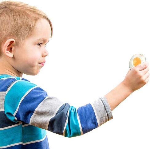 The Dreidel Company Easter Sticky Egg Splat, Gooey, Flexible, and Durable Squishy Toys (Clear, 6-Pack) in Saudi Arabia