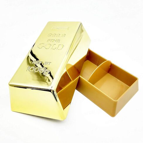 Replica Gold Bar Fake Golden Bar Brick Bullion Glittering Plastic Novelty Gift Joke Decorative Prop Movie Prop Stage Pirate Party Favors Supplies Treasure Hunt Game Bullion Halloween (S) in Saudi Arabia