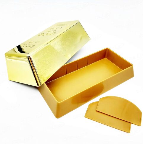 Replica Gold Bar Fake Golden Bar Brick Bullion Glittering Plastic Novelty Gift Joke Decorative Prop Movie Prop Stage Pirate Party Favors Supplies Treasure Hunt Game Bullion Halloween (S) in Saudi Arabia