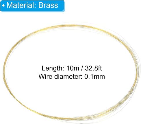PATIKIL Half Hard Brass Wire, 4Pcs 32Gauge/0.2mm Diameter 10m/32.8ft Pure Craft Wire for Jewelry Making Beading Garden Plants in Saudi Arabia