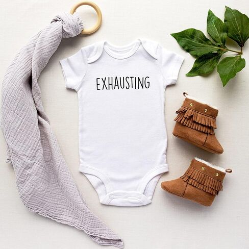 Printique Organic GOTS Certified Baby Onesie Unisex Bodysuit 0-18 months - Cute Funny Design in Saudi Arabia