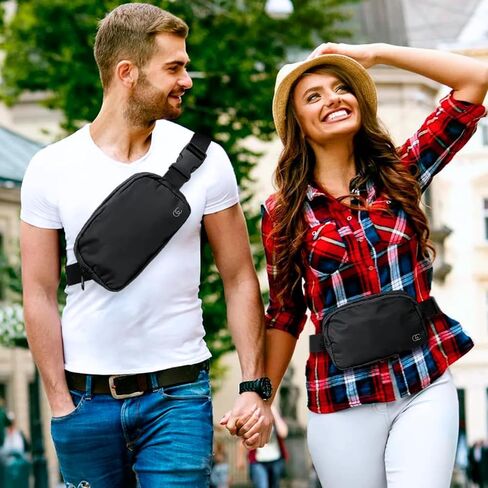 حقيبة حزام GC Everywhere - حقيبة كروس أنيقة للجنسين سعة 1 لتر مع حزام قابل للتعديل للسفر والتمارين والجري والمشي لمسافات طويلة والمزيد in Saudi Arabia